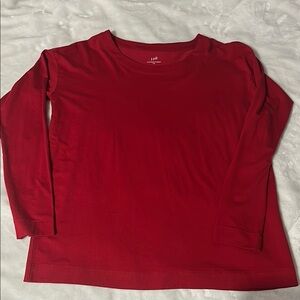 Red Long Sleeve Top